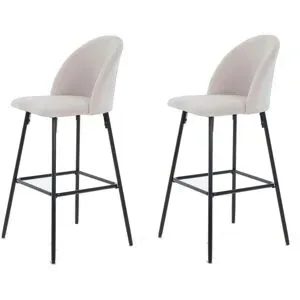 Höffner Barhocker 2er-Set  Tabnilsson ¦ beige ¦ Maße (cm): B: 45 H: 99