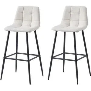 Höffner Barhocker 2er-Set  Tabbjorn ¦ beige ¦ Maße (cm): B: 46,5 H: 102