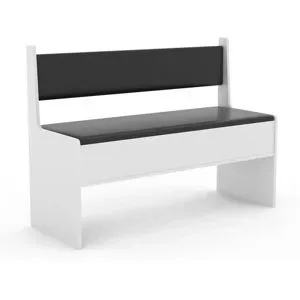Höffner Eckbank mit Stauraum Esal ¦ weiß ¦ Maße (cm): B: 110 H: 80