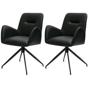 Furnhouse Esszimmerstuhl 2er-Set  Jennifer ¦ schwarz ¦ Maße (cm): B: 61 H: 86