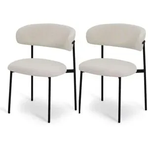 Furnhouse Esszimmerstuhl 2er-Set  Diana ¦ creme ¦ Maße (cm): B: 55 H: 70