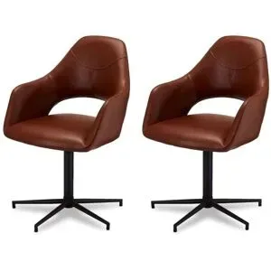 Furnhouse Esszimmerstuhl 2er-Set  Luna ¦ braun ¦ Maße (cm): B: 59 H: 89