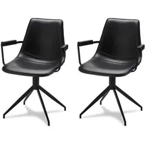 Furnhouse Esszimmerstuhl 2er-Set  Isabel ¦ schwarz ¦ Maße (cm): B: 59 H: 85