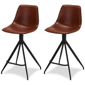 Furnhouse Barstuhl 2er-Set  Isabel ¦ braun ¦ Maße (cm): B: 48 H: 98