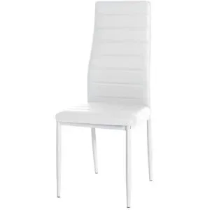 Höffner Esszimmerstuhl Kunstleder Mayfair ¦ weiß ¦ Maße (cm): B: 41,5 H: 99