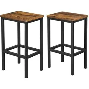 Höffner Barhocker 2er-Set   ¦ braun ¦ Maße (cm): B: 40 H: 65 T: 30.0