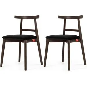 KONSIMO Holzstuhl 2er-Set   ¦ schwarz ¦ Maße (cm): B: 47 H: 76