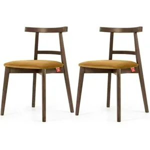 KONSIMO Holzstuhl 2er-Set   ¦ gelb ¦ Maße (cm): B: 47 H: 76