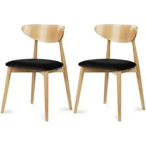 KONSIMO Esszimmerstuhl 2er-Set   ¦ schwarz ¦ Maße (cm): B: 47 H: 79