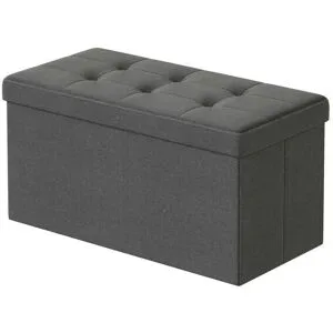 Höffner Bettbank   ¦ grau ¦ Maße (cm): B: 76 H: 38