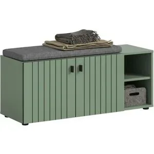 Höffner Sitzbank inkl. Sitzkissen   ¦ grün ¦ Maße (cm): B: 106 H: 43