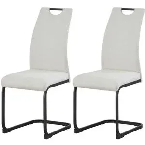 Höffner Schwingstuhl 2er-Set   ¦ creme ¦ Maße (cm): B: 43 H: 98