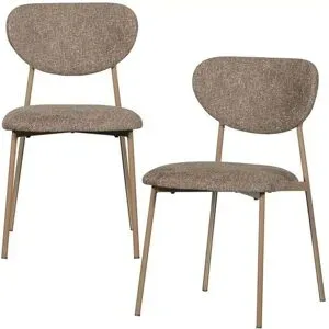 WOOOD Esszimmerstuhl 2er-Set  Valor ¦ beige ¦ Maße (cm): B: 56 H: 77