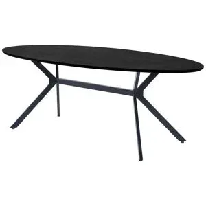WOOOD Esstisch  Bruno ¦ schwarz ¦ Maße (cm): B: 100 H: 75