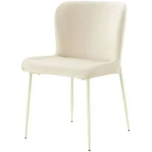 Höffner Samt-Polsterstuhl  Emmeline ¦ beige ¦ Maße (cm): B: 50 H: 85 T: 62.0