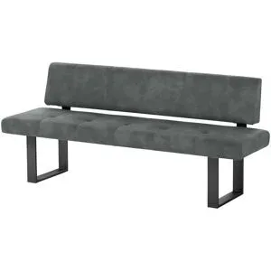 Wohnwert Einzelbank  Mia ¦ grau ¦ Maße (cm): B: 180 H: 90 T: 66.0