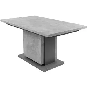 by Living Säulentisch mit Auszug Britta ¦ grau ¦ Maße (cm): B: 140 H: 75