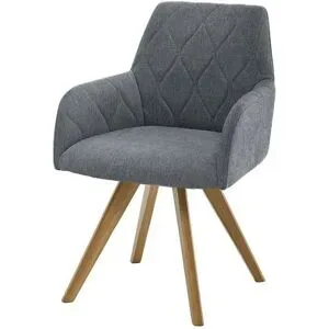 Woodford Esszimmerstuhl  Damask ¦ grau ¦ Maße (cm): B: 61 H: 88 T: 66.5
