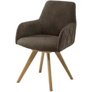 Woodford Esszimmerstuhl  Damask ¦ braun ¦ Maße (cm): B: 61 H: 88 T: 66.5