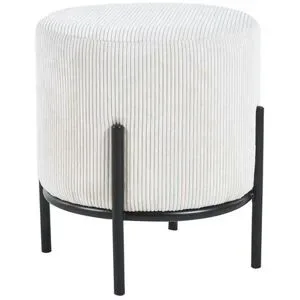 Höffner Hocker Cord Dejan ¦ beige ¦ Maße (cm): H: 38  Ø: 35