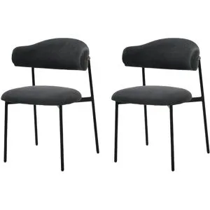 by Living Esszimmerstuhl 2er-Set  Jersey ¦ grau ¦ Maße (cm): B: 58 H: 78