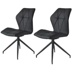 by Living Esszimmerstuhl 2er-Set  Imke ¦ schwarz ¦ Maße (cm): B: 52 H: 90,5