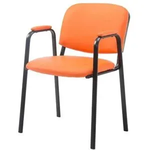 Höffner Besucherstuhl   ¦ orange ¦ Maße (cm): B: 53 H: 79