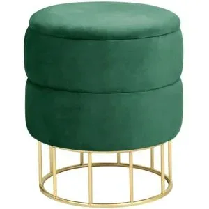 Höffner Pouf mit Stauraum Elisa ¦ grün Ø: 37