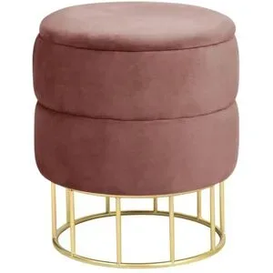 Höffner Pouf mit Stauraum Elisa ¦ rosa/pink ¦ Maße (cm): H: 42  Ø: 37