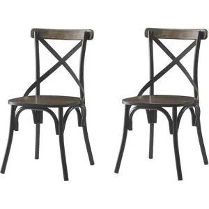 Höffner Stuhl 2er-Set  Howard ¦ grau ¦ Maße (cm): B: 46 H: 86