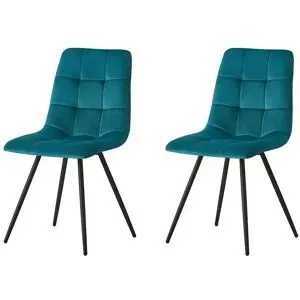 Höffner Stuhl 2er-Set  Bjorn ¦ blau ¦ Maße (cm): B: 45 H: 85