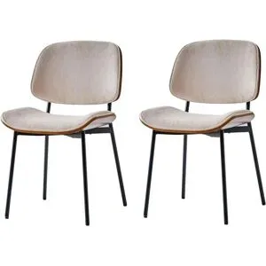 Höffner Stuhl 2er-Set  Odense ¦ beige ¦ Maße (cm): B: 48 H: 83