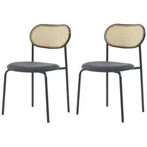 Höffner Stuhl 2er-Set  Orebro ¦ schwarz ¦ Maße (cm): B: 49 H: 81