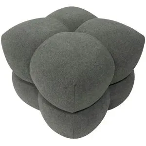 Höffner Hocker  Saarah ¦ grau ¦ Maße (cm): B: 54 H: 44 T: 54.0