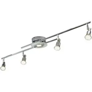 KHG LED- Deckenspot  5- flammig  chrom   ¦ silber ¦ Maße (cm): B: 106 H: 12,3 T: