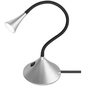 Höffner LED-Schreibtischleuchte  mit Flexarm silberfarben   ¦ silber ¦ Maße (cm): B: