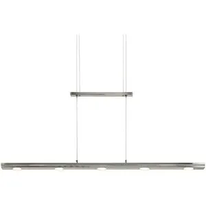 Trio LED-Pendelleuchte  nickel matt mit Dimmer   ¦ silber