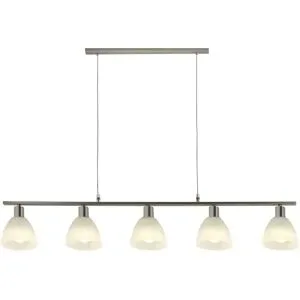 KHG Pendelleuchte  5-flammig   ¦ silber ¦ Maße (cm): B: 95,5 H: 150 T: 12.0