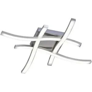 Höffner LED-Deckenleuchte  4-flammig  Nickel matt   ¦ silber ¦ Maße (cm): B: 46 T: 46.0