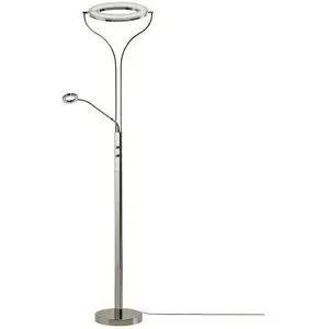 Meisterleuchten LED-Deckenfluter  2-flammig  schwarz/chrom   ¦ schwarz ¦ Maße