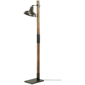 Höffner Leseleuchte  1-flammig  Holz/Metall schwarz   ¦ schwarz ¦ Maße (cm): B: 23 H: