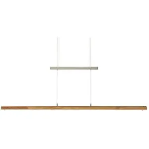 Höffner LED-Pendelleuchte  1-flammig  Eiche natur   ¦ holzfarben ¦ Maße (cm): B: 12 H: