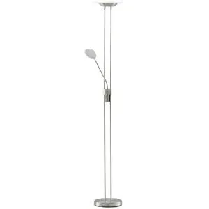 Meisterleuchten LED-Deckenfluter  2-flammig  Nickel matt   ¦ silber ¦ Maße (cm):