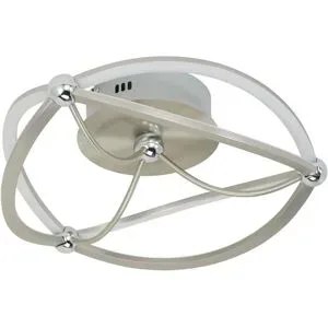 Trio LED-Deckenleuchte  Nickel-matt  geschwungen  Charivari ¦ silber ¦ Maße