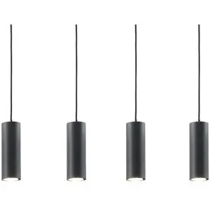 Trio Pendelleuchte  4-flammig  schwarz  Marley ¦ schwarz ¦ Maße (cm): B: 75 H: