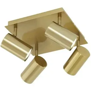 Trio Deckenstrahler  4-flammig  altmessing   ¦ gold ¦ Maße (cm): B: 24 H: 15 T: