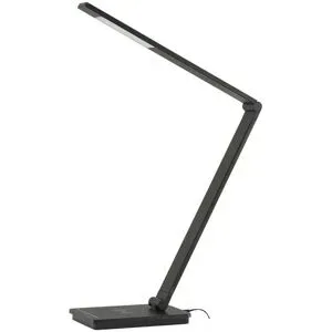 KHG LED-Tischleuchte  schwarz mit Qi-Charger   ¦ schwarz ¦ Maße (cm): B: 36 H: