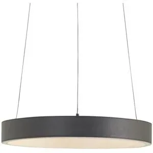 KHG LED-Pendelleuchte  Kunstleder schwarz/goldfarben   ¦ schwarz ¦ Maße (cm): H: