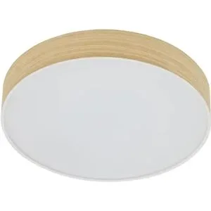 KHG LED-Deckenleuchte Holzoptik/weiß   ¦ holzfarben ¦ Maße (cm): H: 6,5  Ø: 35