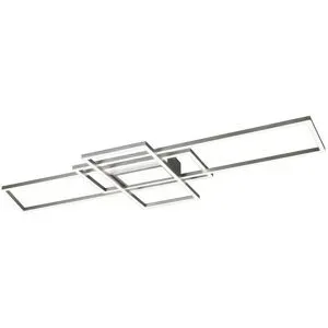 Trio LED-Deckenleuchte  Nickel-matt/silberfarben   ¦ grau ¦ Maße (cm): B: 105 H: